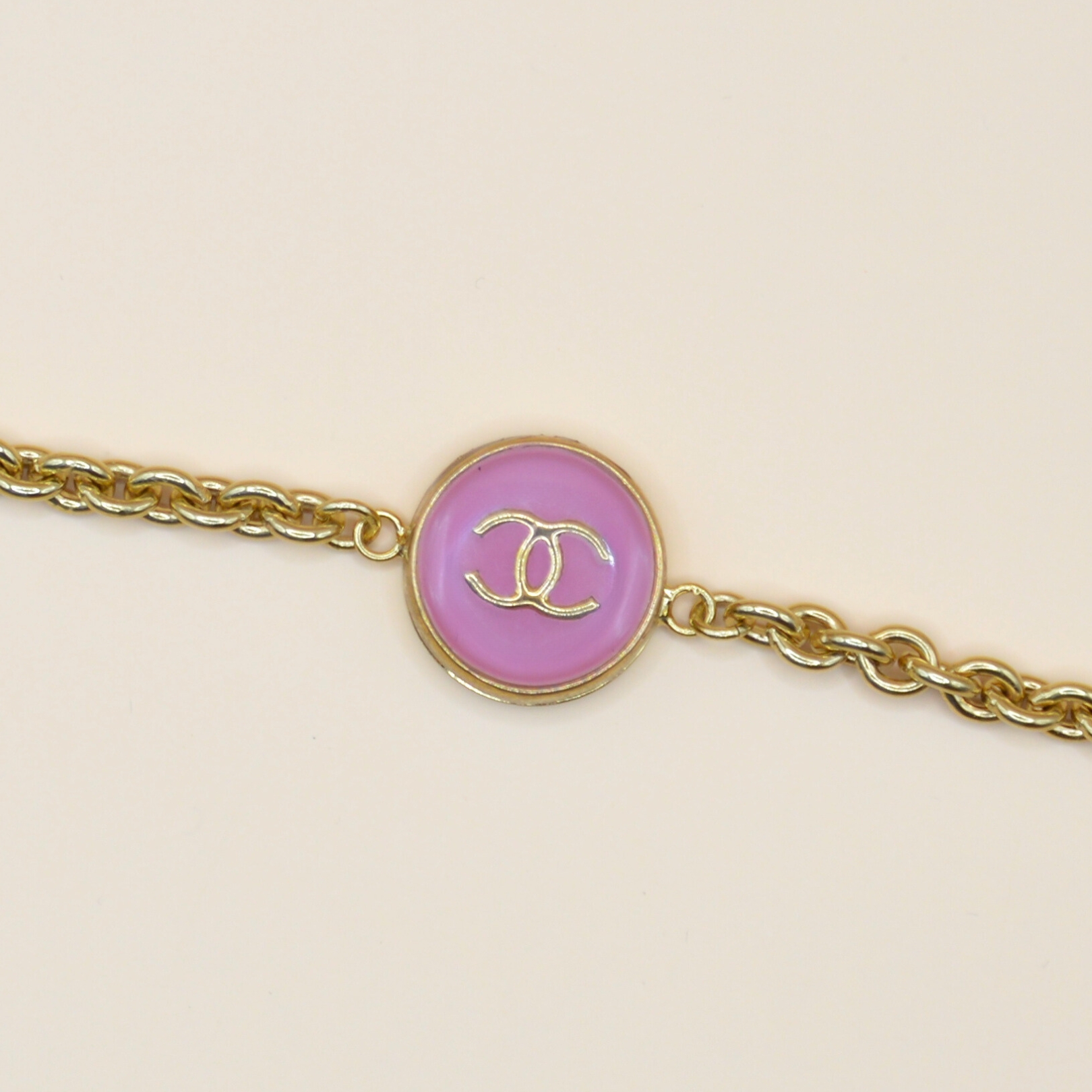 Bracelet upcyclé rose chaîne